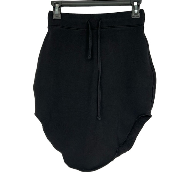 Frank‎ & Eileen Tee Lab Skirt Women Small Black Rip Cotton Stretchy Curve Hem - Picture 1 of 12
